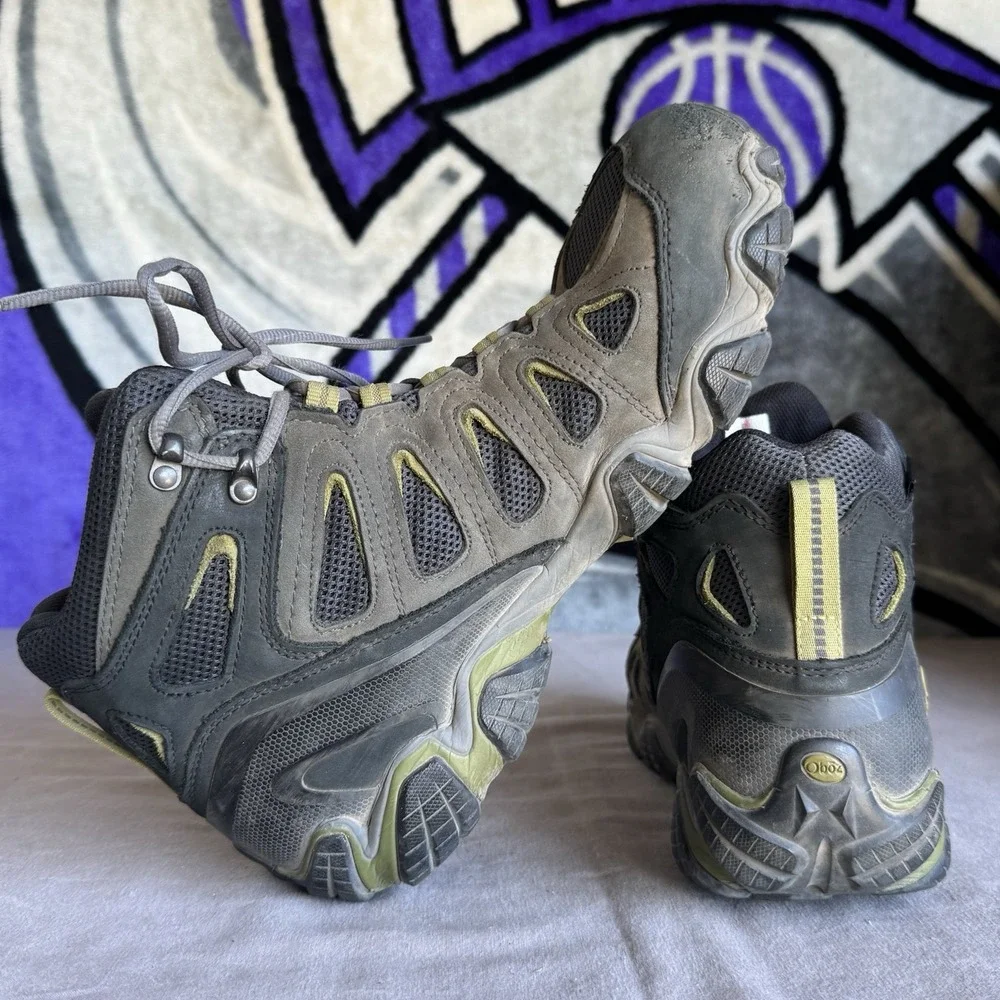 Oboz Men Sz 9 Sawtooth II Waterproof Mid Hiking Boots Grey Waterproof Gorpcore